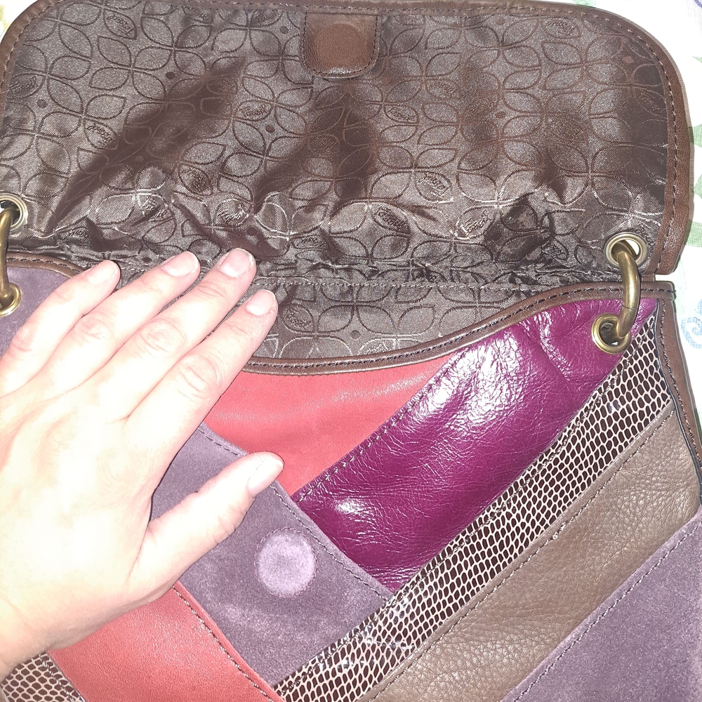 Multicolor Patchwork Leather Shoulder Bag - image 2